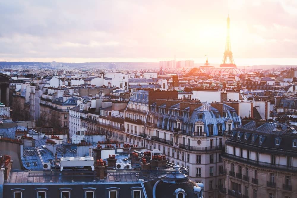 Vue sur les toits de Paris et la Tour Eiffel