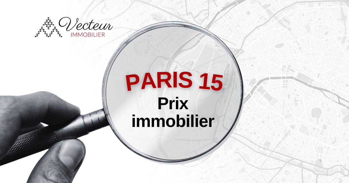 Carte de Paris avec noté prix immobilier Paris 15